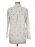 Gap 100% Cotton Ivory Gray Long Sleeve Button-Down Shirt Size M - photo 2