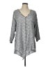 Noblu Gray 3/4 Sleeve Blouse Size L - photo 1