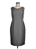 Kasper 100% Polyester Solid Gray Casual Dress Size 6 - photo 1
