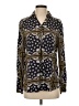 Entro 100% Rayon Print Blue Long Sleeve Blouse Size S - photo 1