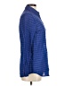 Unbranded 100% Cotton Houndstooth Blue Long Sleeve Button-Down Shirt Size Med - photo 4