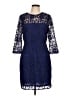 J.Crew Collection 100% Polyester Blue Cocktail Dress Size 10 - photo 1