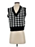 Unbranded 100% Acrylic Houndstooth Black Sweater Vest Size S - photo 1