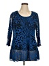 MiracleBody Blue 3/4 Sleeve Blouse Size XL - photo 1