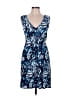 Mudd 100% Rayon Print Blue Casual Dress Size L - photo 1