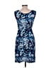 Mudd 100% Rayon Print Blue Casual Dress Size L - photo 2