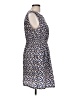 Feathers 100% Polyester Print Blue Casual Dress Size L - photo 4