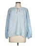 Dylan Blue Long Sleeve Blouse Size L - photo 1