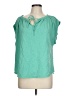 Dylan Teal Short Sleeve Top Size L - photo 1