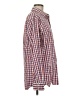 Banana Republic Checkered-gingham Red Long Sleeve Button-Down Shirt Size M - photo 4
