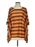 All @ Once 100% Polyester Orange Poncho Size Sm - Med - photo 1