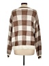 Shein 100% Acrylic Checkered-gingham Brown Pullover Sweater Size L - photo 2