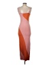 Unbranded 100% Polyester Color Block Orange Cocktail Dress Size S - photo 2