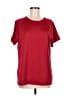 Lands' End Solid Burgundy Active T-Shirt Size M - photo 1
