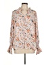 Unbranded Floral Ivory Long Sleeve Blouse Size L - photo 1