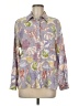 Assorted Brands 100% Rayon Print Gray Long Sleeve Blouse Size M - photo 1