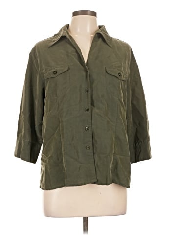 DressBarn 3/4 Sleeve Button-Down Shirt (view 1)