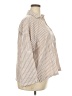 Max Studio Stripes Tan 3/4 Sleeve Button-Down Shirt Size XXL (estimated) - photo 4
