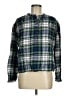 Gap 100% Cotton Plaid Green Long Sleeve Blouse Size M - photo 1