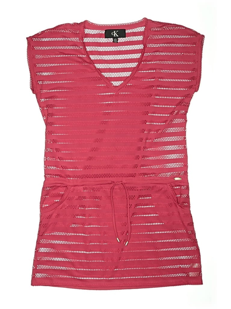 Pre-owned Calvin Klein Swimsuit Cover Up In Red