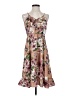 Unbranded Floral Brown Burgundy Cocktail Dress Size S - photo 1