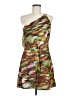 Haute Graphic Brown Cocktail Dress Size M - photo 1