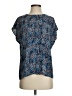 Halogen 100% Polyester Blue Short Sleeve Blouse Size S - photo 1