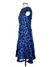 Anne Klein Animal Print Blue Cocktail Dress Size 2 - photo 5