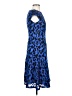 Anne Klein Animal Print Blue Cocktail Dress Size 2 - photo 4