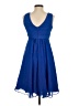 David's Bridal 100% Polyester Solid Blue Cocktail Dress Size 4 - photo 2