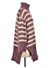 Masai Stripes Purple Turtleneck Sweater Size XS - photo 4