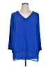 MICHAEL Michael Kors 100% Polyester Blue 3/4 Sleeve Blouse Size 1X - photo 1