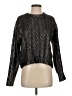 By Anthropologie 100% Polyester Metallic Black Pullover Sweater Size S - photo 1