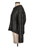 By Anthropologie 100% Polyester Metallic Black Pullover Sweater Size S - photo 5