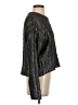 By Anthropologie 100% Polyester Metallic Black Pullover Sweater Size S - photo 4