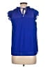 Monteau 100% Polyester Blue Sleeveless Blouse Size L - photo 2