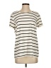 Unbranded Stripes Ivory White Short Sleeve Top Size S (estimated) - photo 1