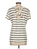 Unbranded Stripes Ivory White Short Sleeve Top Size S (estimated) - photo 2