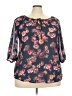 Assorted Brands 100% Polyester Blue 3/4 Sleeve Blouse Size 3X - photo 1