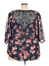 Assorted Brands 100% Polyester Blue 3/4 Sleeve Blouse Size 3X - photo 2