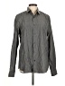 Perry Ellis 100% Cotton Houndstooth Gray Long Sleeve Button-Down Shirt Size M - photo 1