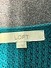 Ann Taylor LOFT 100% Cotton Chevron-herringbone Teal Pullover Sweater Size XS - photo 7