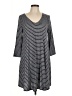 Unbranded Stripes Gray Casual Dress Size L (estimated) - photo 1