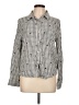 By Together 100% Cotton Stripes Silver Long Sleeve Button-Down Shirt Size L - photo 1
