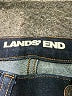 Lands' End Chevron-herringbone Black Blue Jeans Size 16 - photo 7