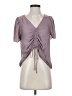 Naked Zebra Purple Short Sleeve Top Size S - photo 1