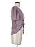 Naked Zebra Purple Short Sleeve Top Size S - photo 4