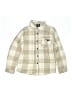Volcom Plaid Ivory Long Sleeve Button-Down Shirt Size 6 - photo 1