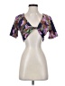 Unbranded Purple Short Sleeve Blouse Size XXS (estimated) - photo 1