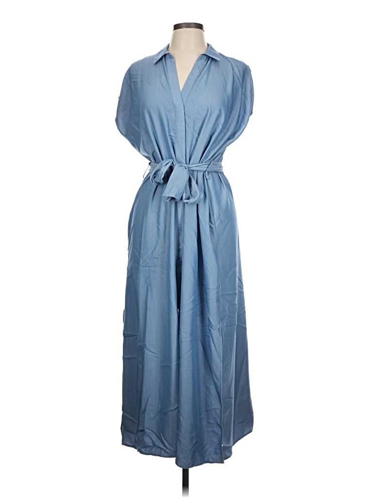 Pre-owned Zara Basic Casual Dress In Blue